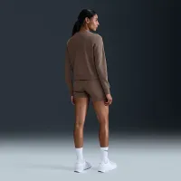 Nike Dri-FIT One женская Crew-Neck French Terry свитшот цвет коричневый