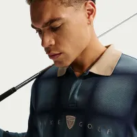 Nike Fairway Fresh чоловічі Dri-FIT Long-Sleeve Loose-Fit для гольфу Polo колір сірий