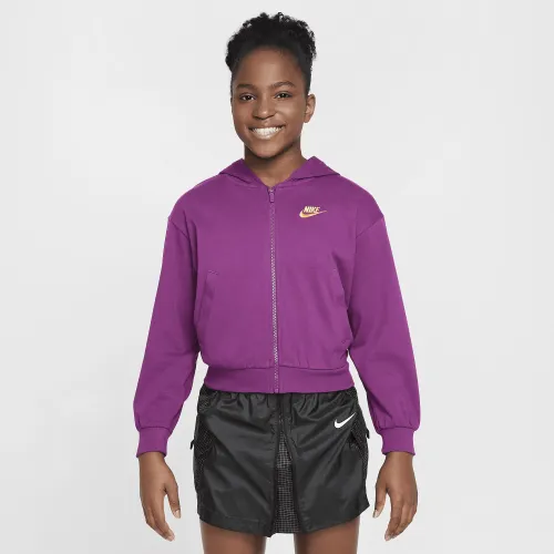 Nike Sportswear Big дитячі (Girls') Full-Zip Толстовка з капюшоном колір фіолетовий