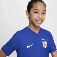 USWNT 2024 Match Away Big дитячі Nike Dri-FIT ADV Soccer Authentic Jersey блакитний