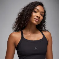 Nike Jordan Sport жіноча Dri-FIT Ribbed Tank Top колір чорний