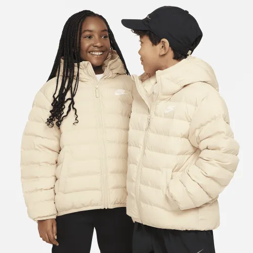 Nike Sportswear Lightweight Synthetic Fill Big детские Loose Hooded Куртка цвет коричневый