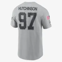 Aidan Hutchinson Detroit Lions Salute to Service чоловічі Nike NFL футболка колір сірий