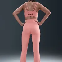 Nike Zenvy женская С высокой Талией Flaцвет красный лосины Pink