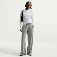 Nike Sportswear Chill Knit женская Mid-Rise Lightweight Open-Hem Pants цвет серый
