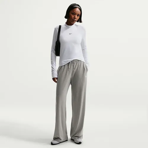 Nike Sportswear Chill Knit женская Mid-Rise Lightweight Open-Hem Pants цвет серый