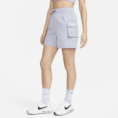 Nike Sportswear Essential женская Woven High-Rise шорты цвет фиолетовый