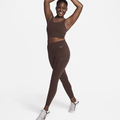 Nike Go женская Therma-FIT С высокой Талией 7/8 лосины с карманамицвет коричневый