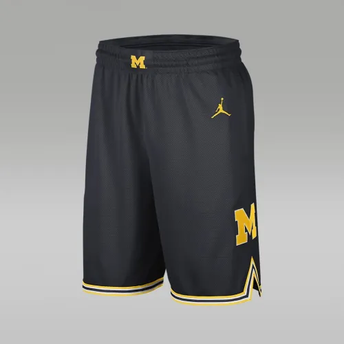 Nike Jordan College (Michigan) мужские Replica баскетбольные шорты синий