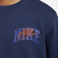 Nike Club Fleece мужские Long-Sleeve Crew-Neck свитшот синий