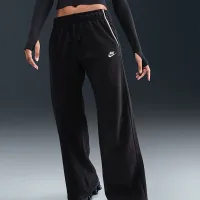 Nike Sportswear Club Fleece жіноча Mid-Rise Wide-Leg Cozy Pants колір чорний
