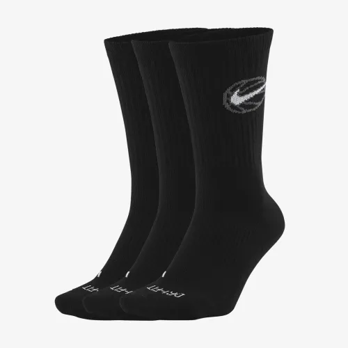 Nike Everyday Crew баскетбольні шкарпетки (3 Pair) колір чорний