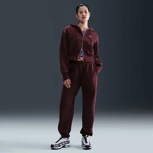 Nike Sportswear Phoenix Fleece женская С высокой Талией оверсайз Sweatpants цвет красный