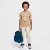 Nike Little дитячі Brandmark Stack футболка колір коричневий