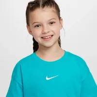 Nike Sportswear Essential Big детские (Girls') футболка цвет зеленый