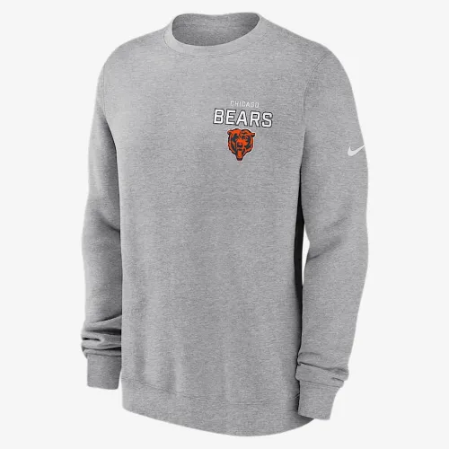 Chicago Bears Draw Block Club мужские Nike NFL Pullover Crew цвет серый