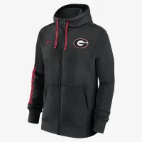 Georgia Bulldogs Sideline Team Issue чоловічі Nike College Full-Zip Толстовка з капюшоном колір чорний