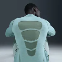 Nike Tech мужские Base Layer Long Sleeve Top цвет зеленый