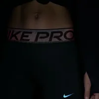 Nike Pro Big детские (Girls') Dri-FIT лосины with Shine Accents цвет зеленый