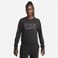 Nike Dri-FIT One жіноча Crew-Neck Graphic світшот колір чорний