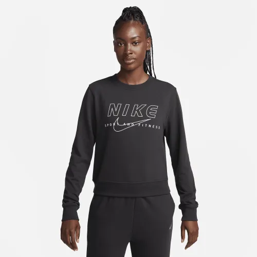 Nike Dri-FIT One женская Crew-Neck Graphic свитшот цвет черный