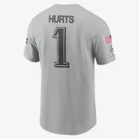 Jalen Hurts Philadelphia Eagles Salute to Service чоловічі Nike NFL футболка колір сірий