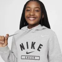 Nike Big дитячі (Girls') Cheer Pullover Толстовка з капюшоном колір сірий