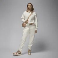Nike Jordan Flight Fleece жіноча Crew-Neck світшот колір білий