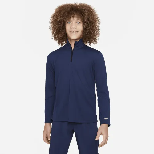 Nike Multi Big детские (для мальчиков) Dri-FIT UV Long-Sleeve 1/2-Zip Top синий