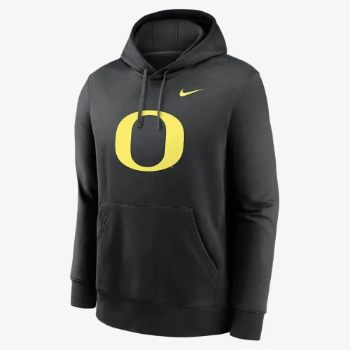 Oregon Ducks Primetime Everцвет зеленый Club Primary Logo мужские Nike College Pullover Толстовка с капюшоном цвет черный