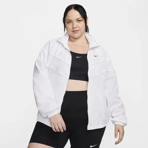 Nike Windrunner женская Loose UV Woven Full-Zip Куртка (большие размеры) цвет белый