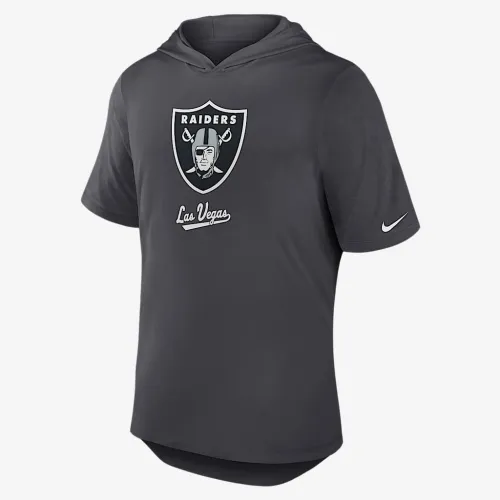 Las Vegas Raiders мужские Nike Dri-FIT NFL Hooded футболка цвет серый
