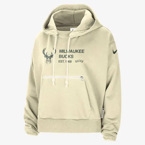 Milwaukee Bucks Standard Issue женская Nike Dri-FIT NBA Pullover Толстовка с капюшоном цвет коричневый