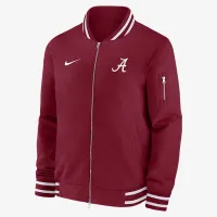 Alabama Crimson Tide Sideline мужские Nike College Full-Zip Bomber Куртка цвет красный