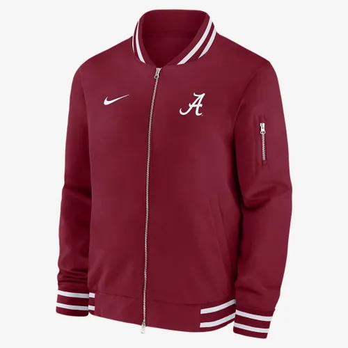 Alabama Crimson Tide Sideline мужские Nike College Full-Zip Bomber Куртка цвет красный
