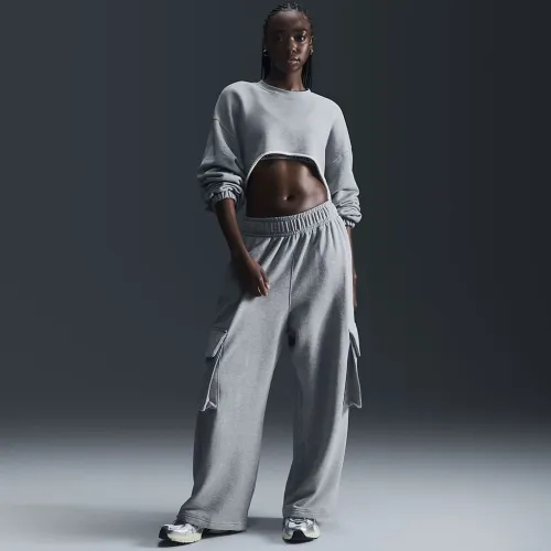 Nike Sportswear жіноча Low-Rise оверсайз French Terry Open-Hem Pants колір сірий