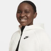 Nike Sportswear Tech Fleece Big дитячі (Girls') Full-Zip Толстовка з капюшоном (Extended Size) колір коричневий