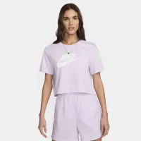 Nike Sportswear Essential жіноча Cropped Logo футболка колір фіолетовий