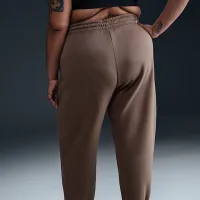 Nike Sportswear Phoenix Fleece женская С высокой Талией оверсайз Sweatpants (большие размеры) цвет коричневый