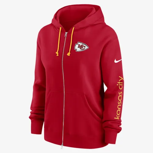 Kansas City Chiefs Phoenix женская Nike NFL Full-Zip Толстовка с капюшоном цвет красный