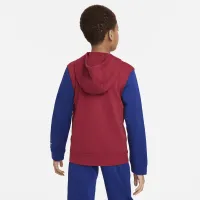 Nike FC Barcelona Big детские (для мальчиков) Full-Zip French Terry Толстовка с капюшоном цвет красный