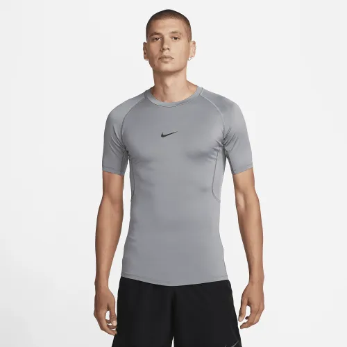 Nike Pro чоловічі Dri-FIT Tight Short-Sleeve Fitness Top колір сірий
