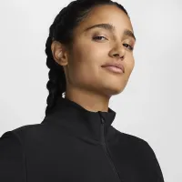 Nike One Rib жіноча Dri-FIT Full-Zip Mid Layer колір чорний