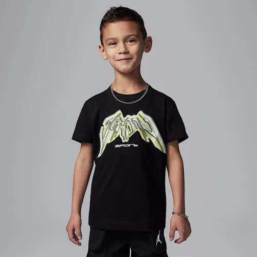 Nike Jordan Dri-FIT Little детские Sports Graphic футболка цвет черный