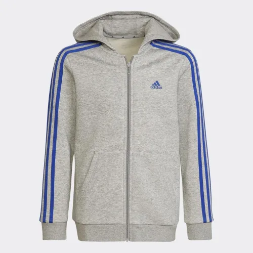 Кофта/футболка adidas Essentials 3-Stripes Толстовка с капюшоном HN1915 - Серая
