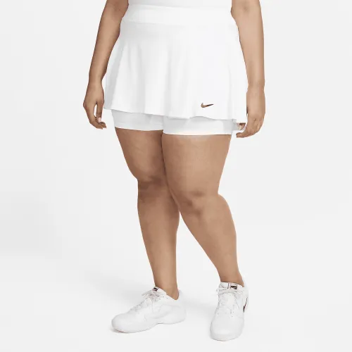 NikeCourt Dri-FIT Victory женская Flouncy Tennis юбка (большие размеры) цвет белый