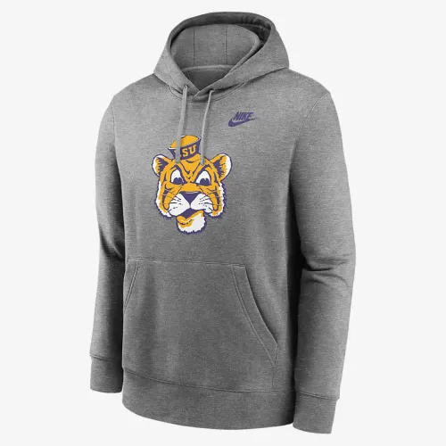LSU Tigers Legacy Club Primary Logo чоловічі Nike College Pullover Толстовка з капюшоном колір сірий