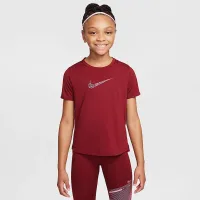 Nike One Classic Big дитячі (Girls') Dri-FIT Top колір червоний
