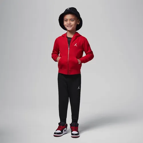 Nike Jordan Brooklyn Fleece Toddler 2-Piece Full-Zip Толстовка с капюшоном набор цвет черный
