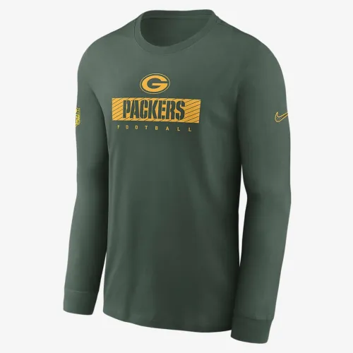 цвет зеленый Bay Packers Sideline Team Issue мужские Nike Dri-FIT NFL Long-Sleeve футболка цвет зеленый